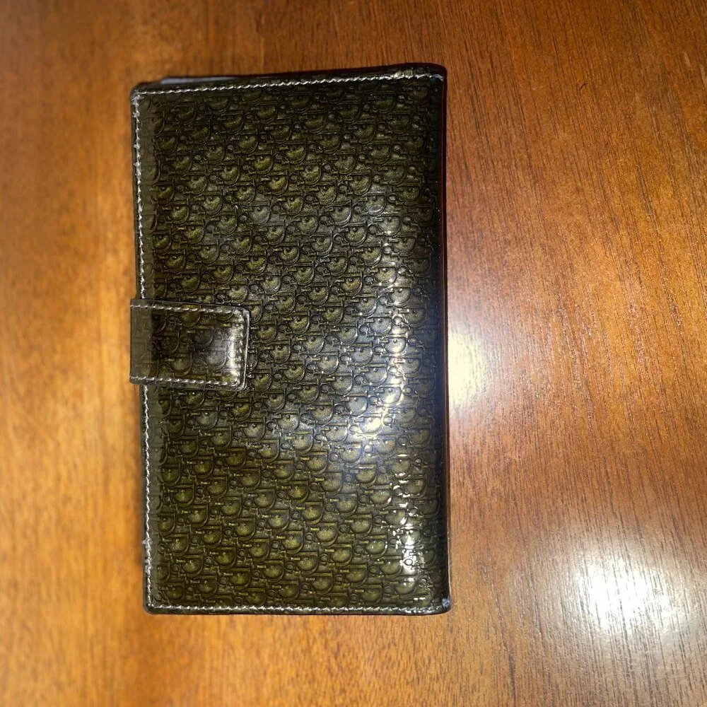 Authentic Christian Dior Monogram Wallet Green